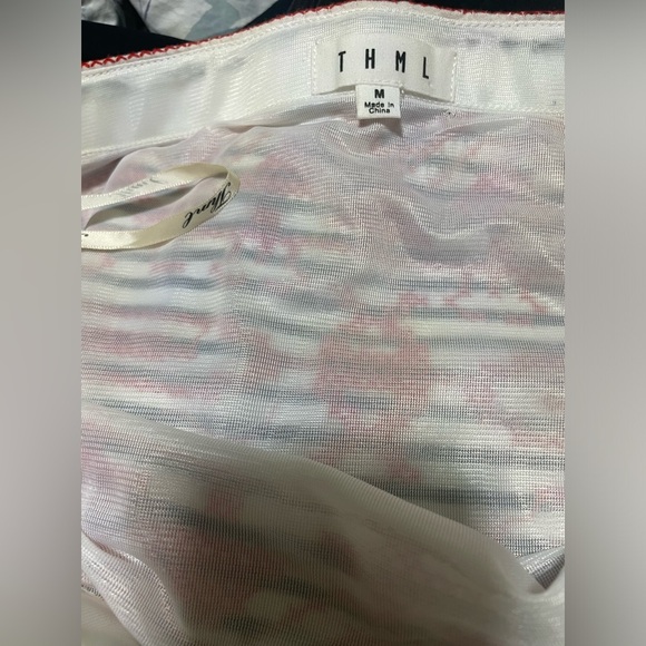 THML Red and White Mini Pencil Skirt for Night Out - Picture 5 of 7